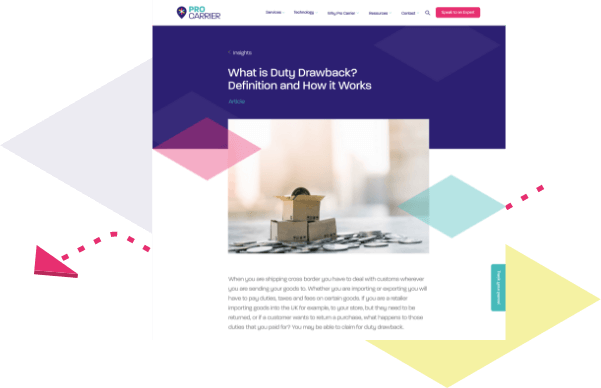 Read our duty drawback guide